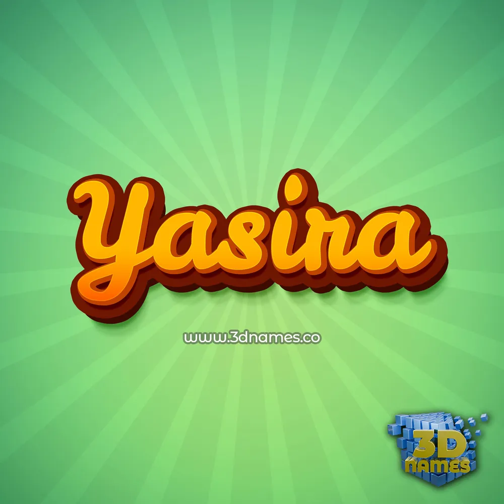 yasira in Green Rays style - 3D name wallpaper