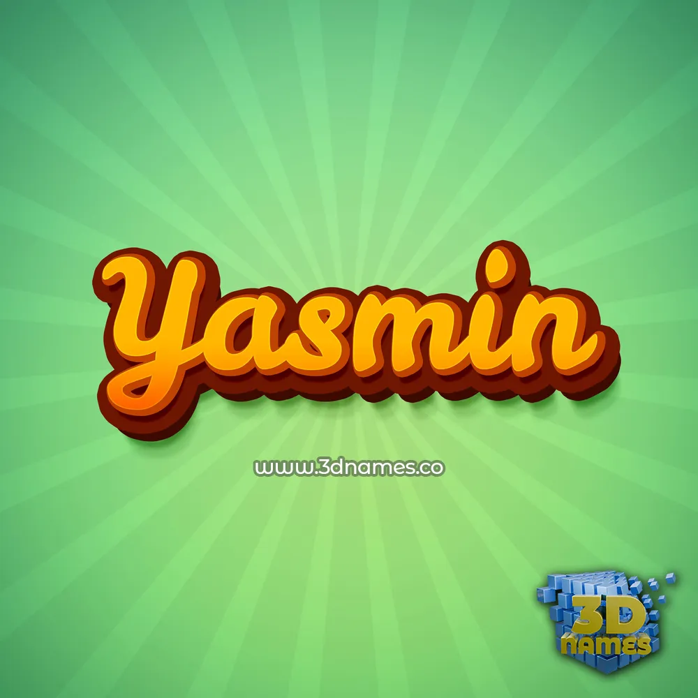 yasmin in Green Rays style - 3D name wallpaper