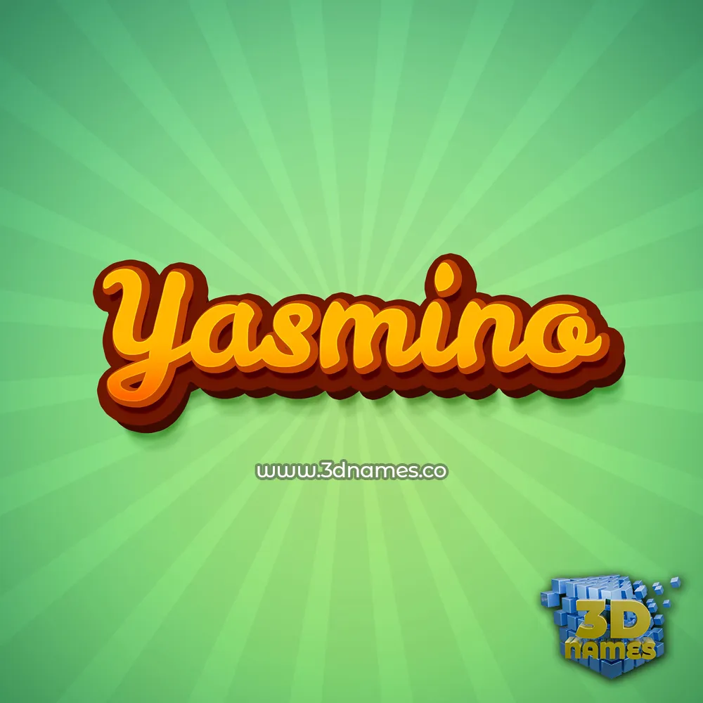 yasmino in Green Rays style - 3D name wallpaper