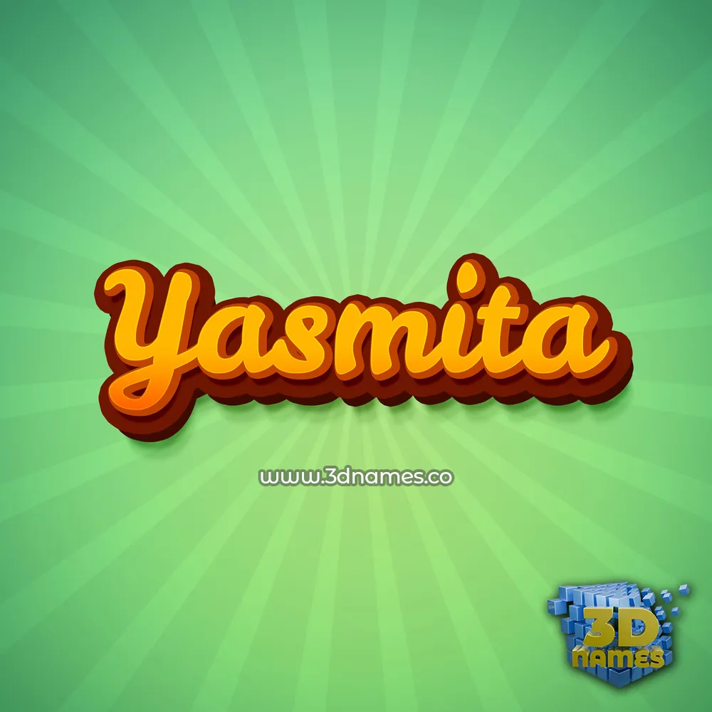 yasmita in Green Rays style - 3D name wallpaper