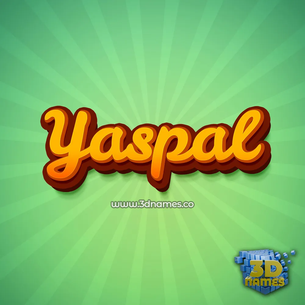yaspal in Green Rays style - 3D name wallpaper
