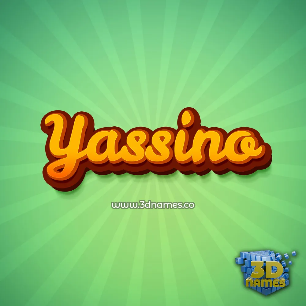 yassino in Green Rays style - 3D name wallpaper