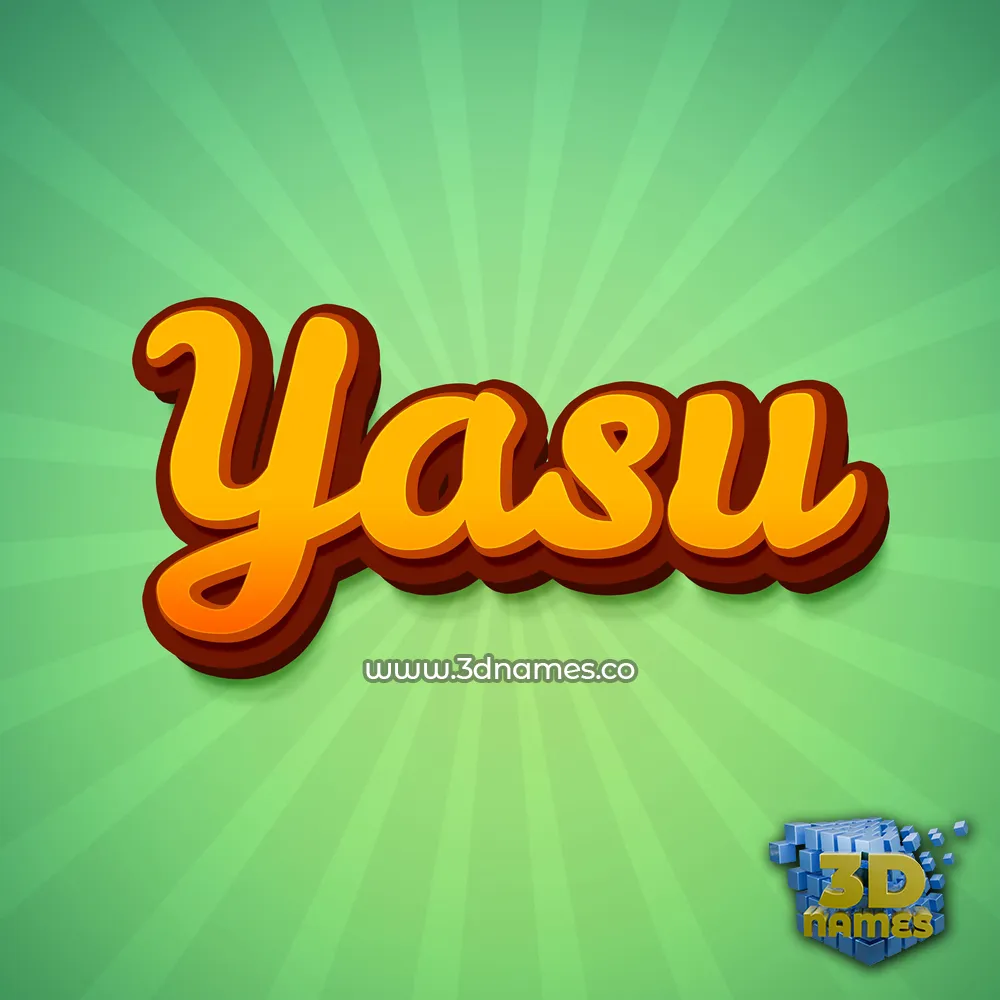 yasu in Green Rays style - 3D name wallpaper