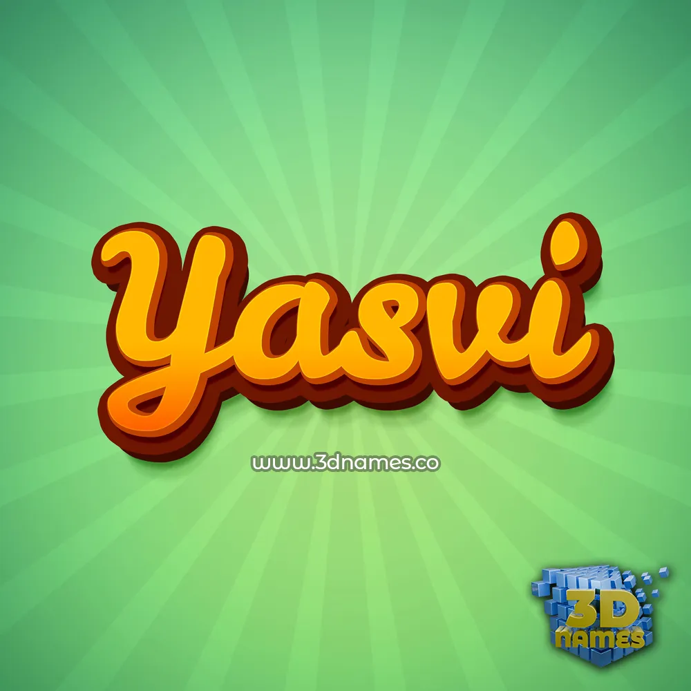 yasvi in Green Rays style - 3D name wallpaper