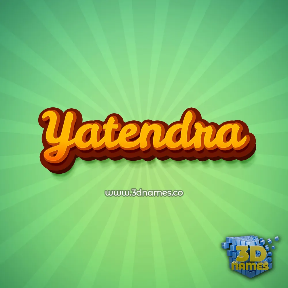 yatendra in Green Rays style - 3D name wallpaper