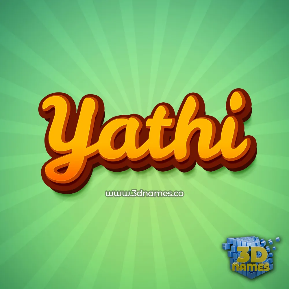 yathi in Green Rays style - 3D name wallpaper