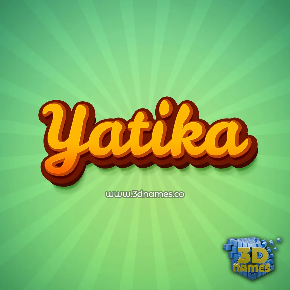 yatika in Green Rays style - 3D name wallpaper