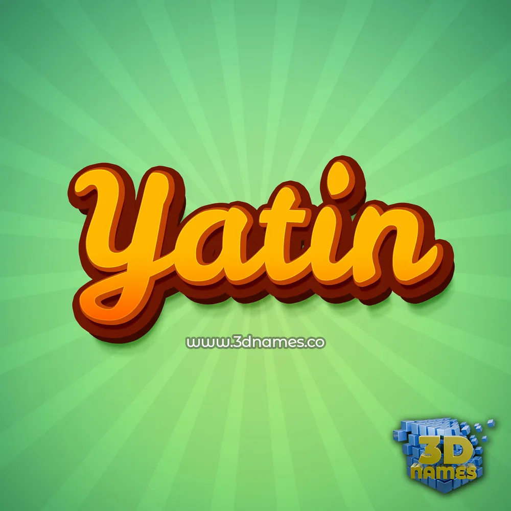 yatin in Green Rays style - 3D name wallpaper