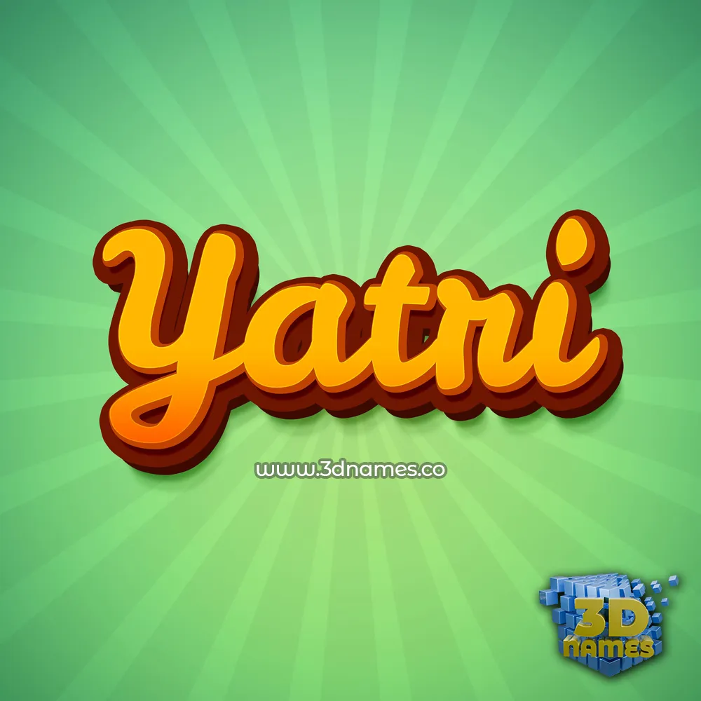 yatri in Green Rays style - 3D name wallpaper