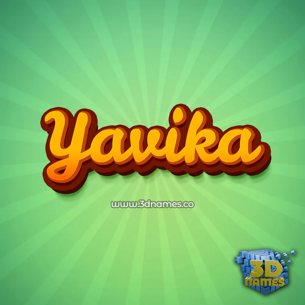 yavika in Green Rays style - 3D name wallpaper