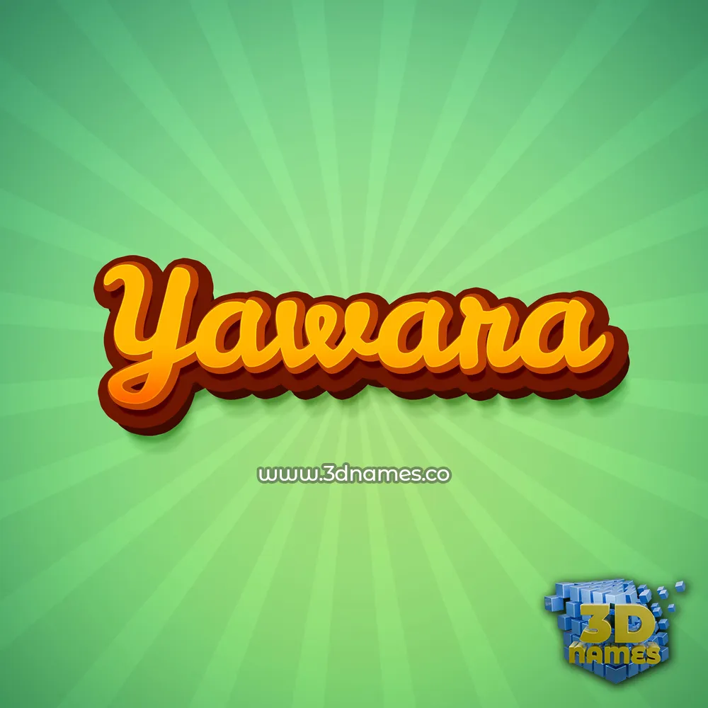 yawara in Green Rays style - 3D name wallpaper