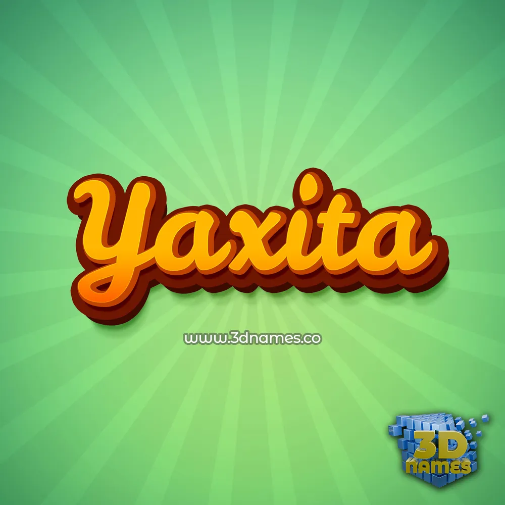 yaxita in Green Rays style - 3D name wallpaper