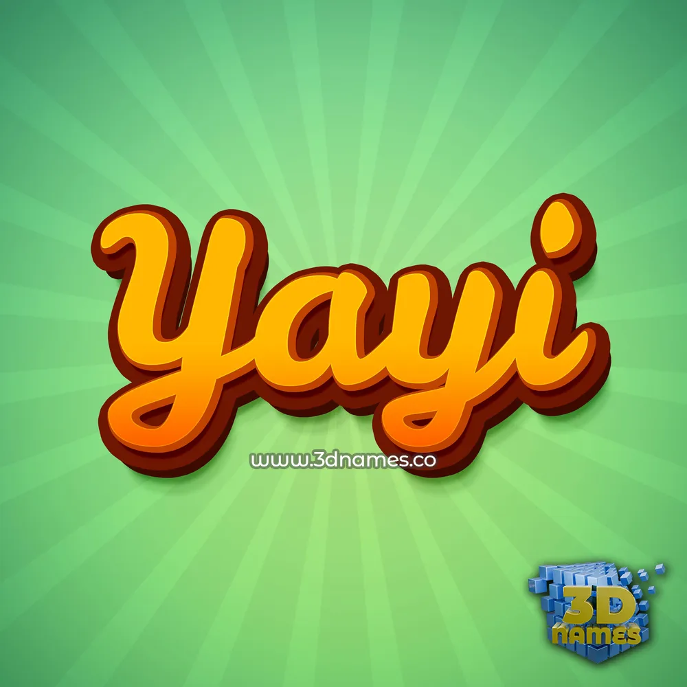 yayi in Green Rays style - 3D name wallpaper
