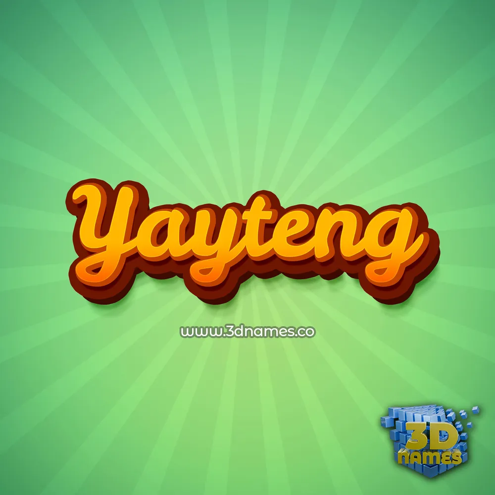 yayteng in Green Rays style - 3D name wallpaper