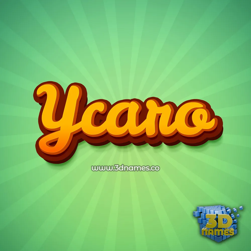 ycaro in Green Rays style - 3D name wallpaper