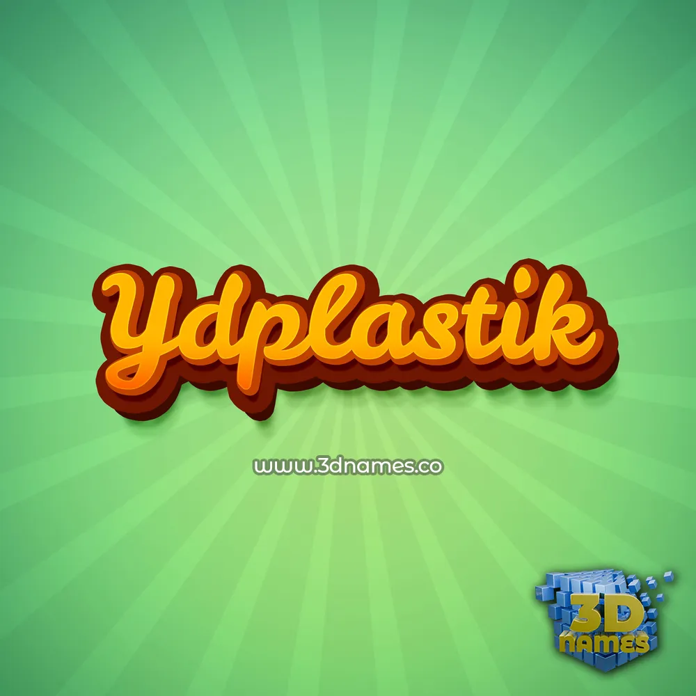 ydplastik in Green Rays style - 3D name wallpaper