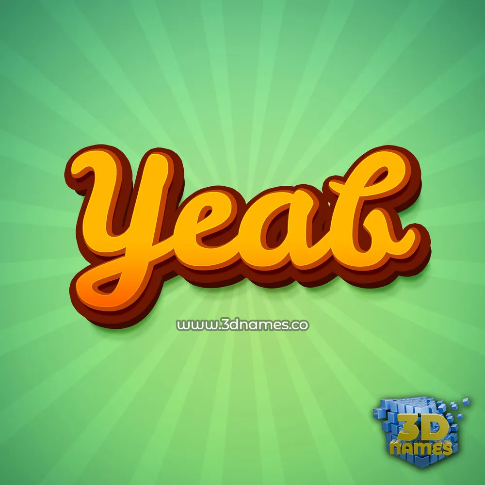 yeab in Green Rays style - 3D name wallpaper