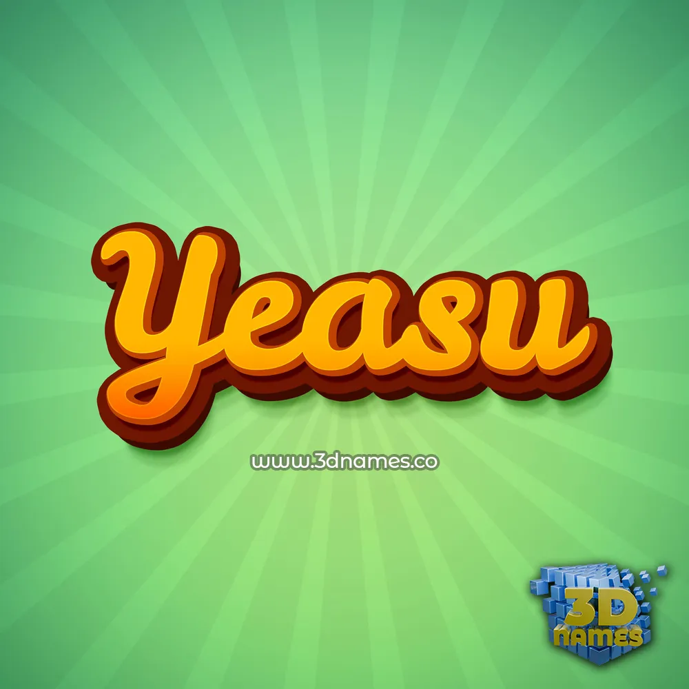 yeasu in Green Rays style - 3D name wallpaper