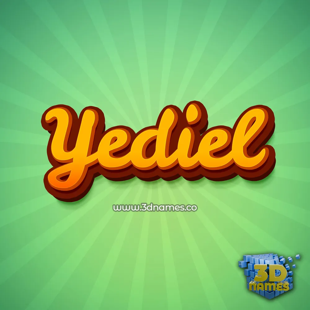 yediel in Green Rays style - 3D name wallpaper