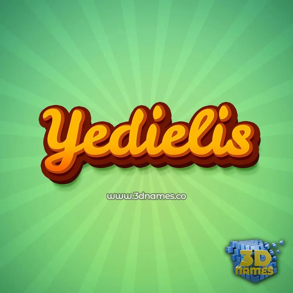 yedielis in Green Rays style - 3D name wallpaper