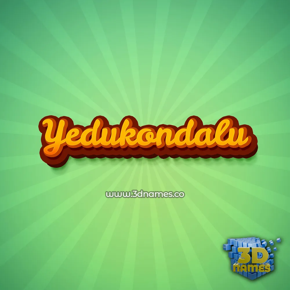 yedukondalu in Green Rays style - 3D name wallpaper