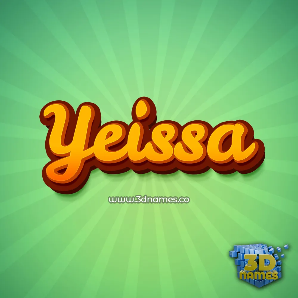 yeissa in Green Rays style - 3D name wallpaper