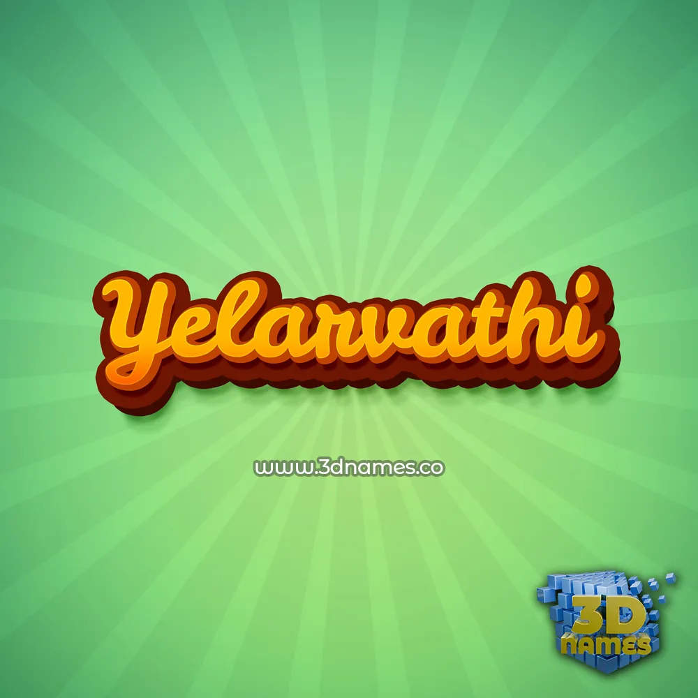 yelarvathi in Green Rays style - 3D name wallpaper