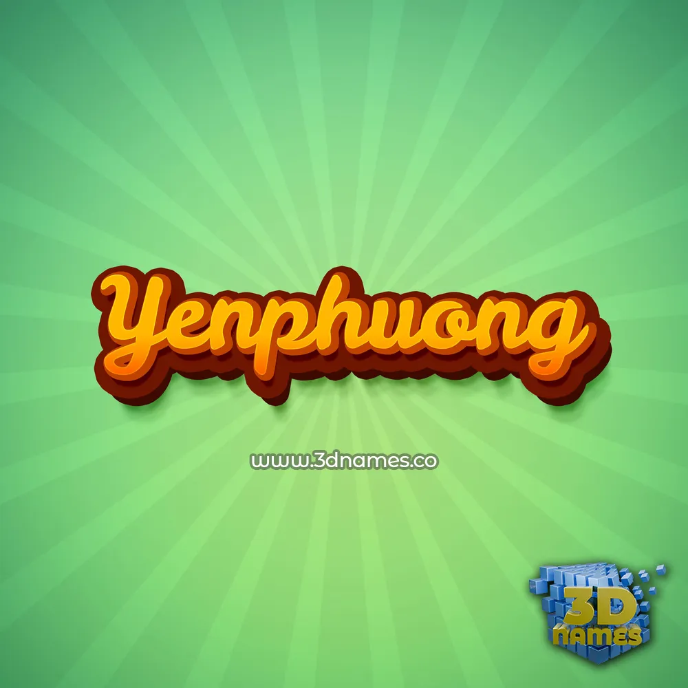yenphuong in Green Rays style - 3D name wallpaper