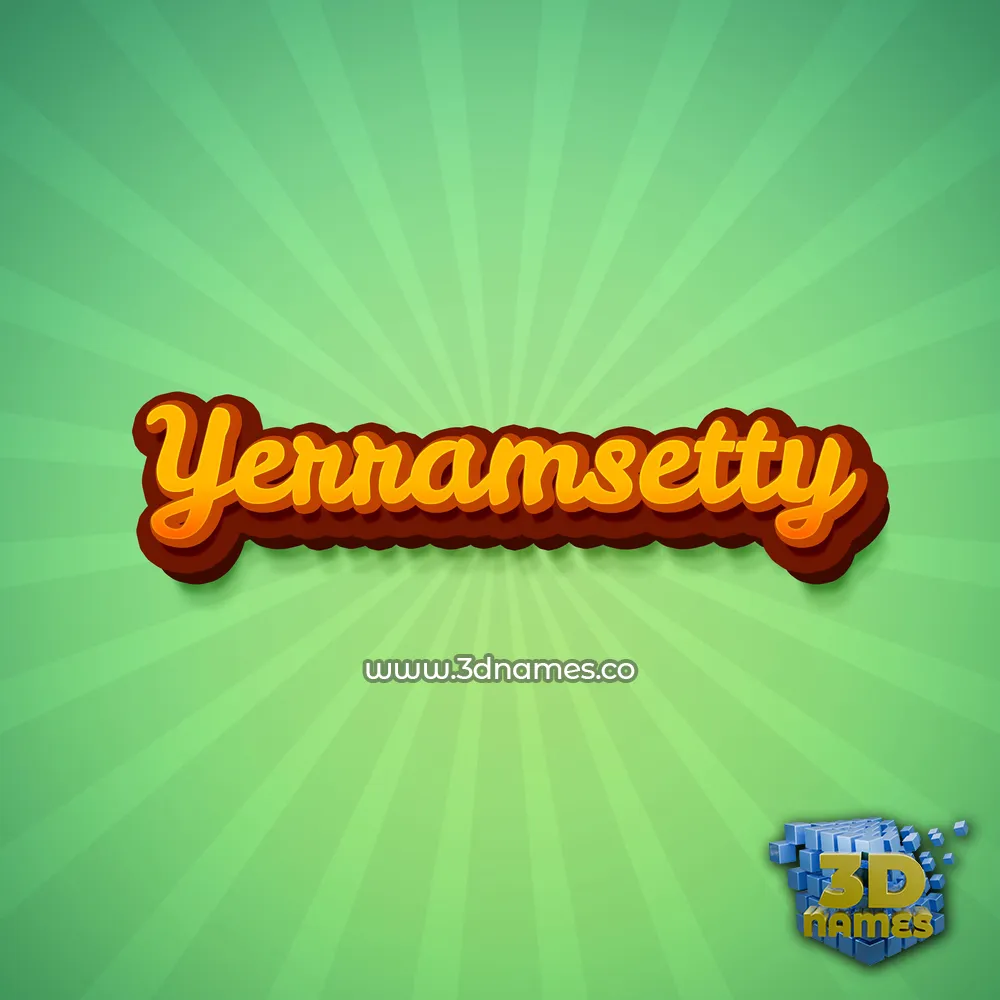 yerramsetty in Green Rays style - 3D name wallpaper