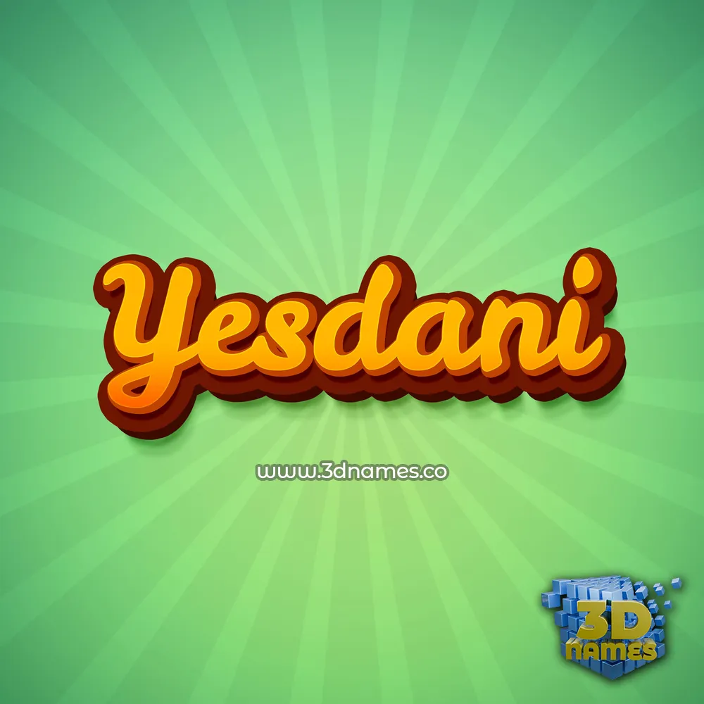 yesdani in Green Rays style - 3D name wallpaper