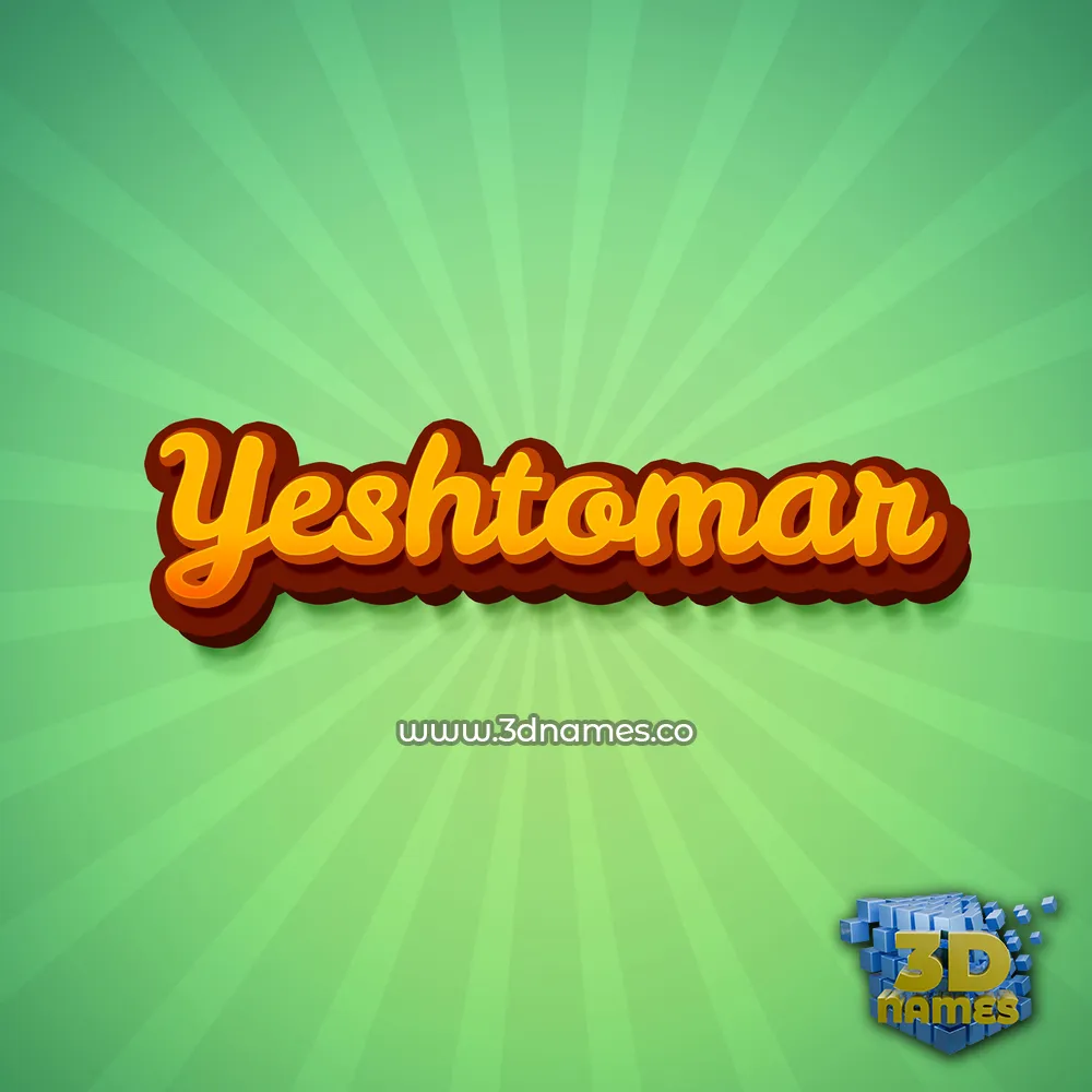 yeshtomar in Green Rays style - 3D name wallpaper