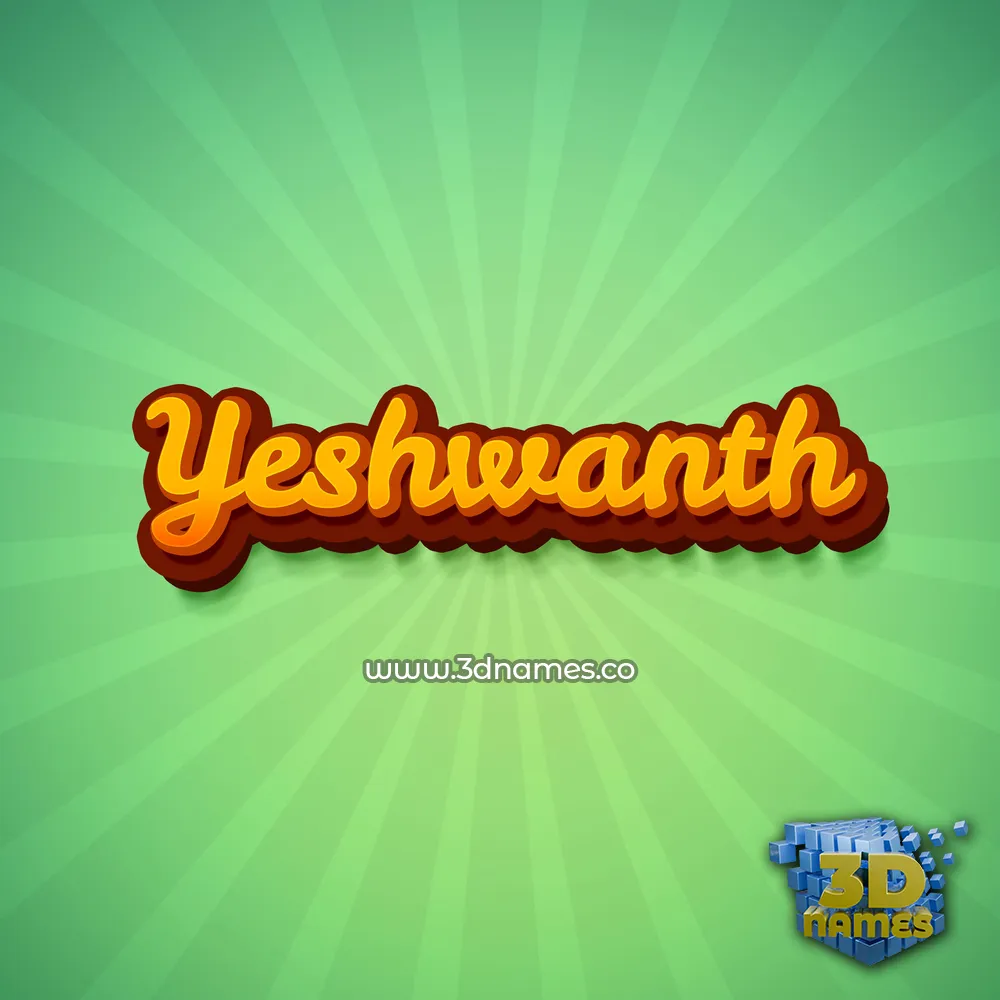 yeshwanth in Green Rays style - 3D name wallpaper
