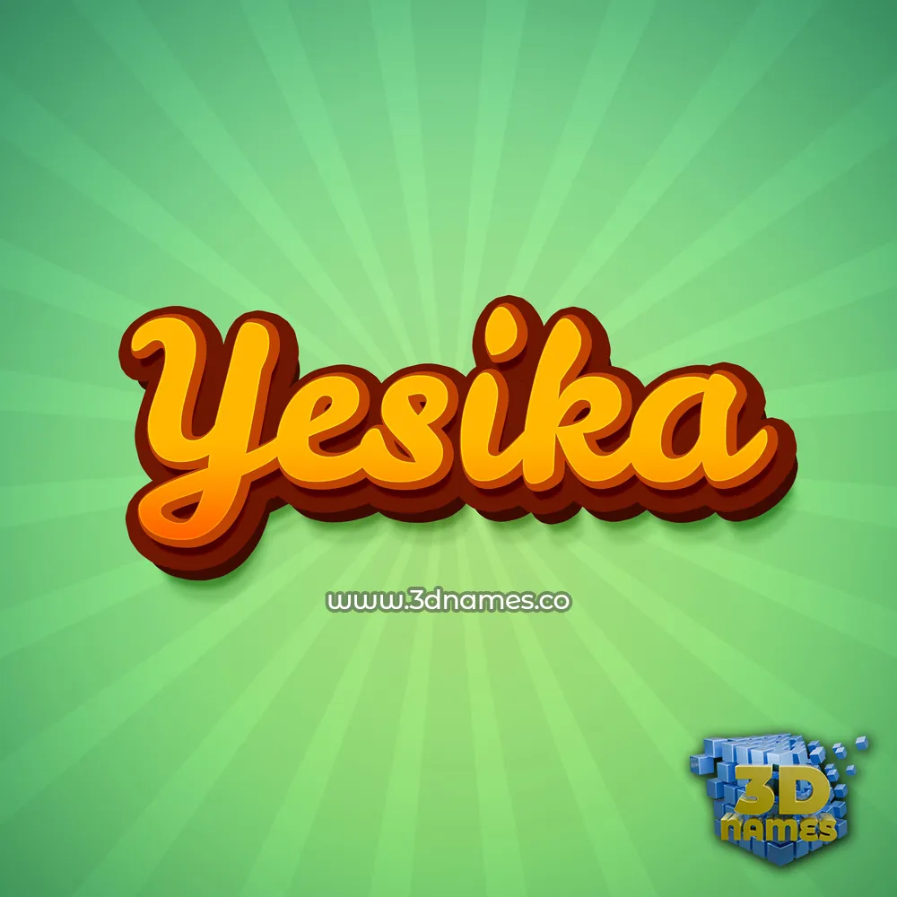 yesika in Green Rays style - 3D name wallpaper