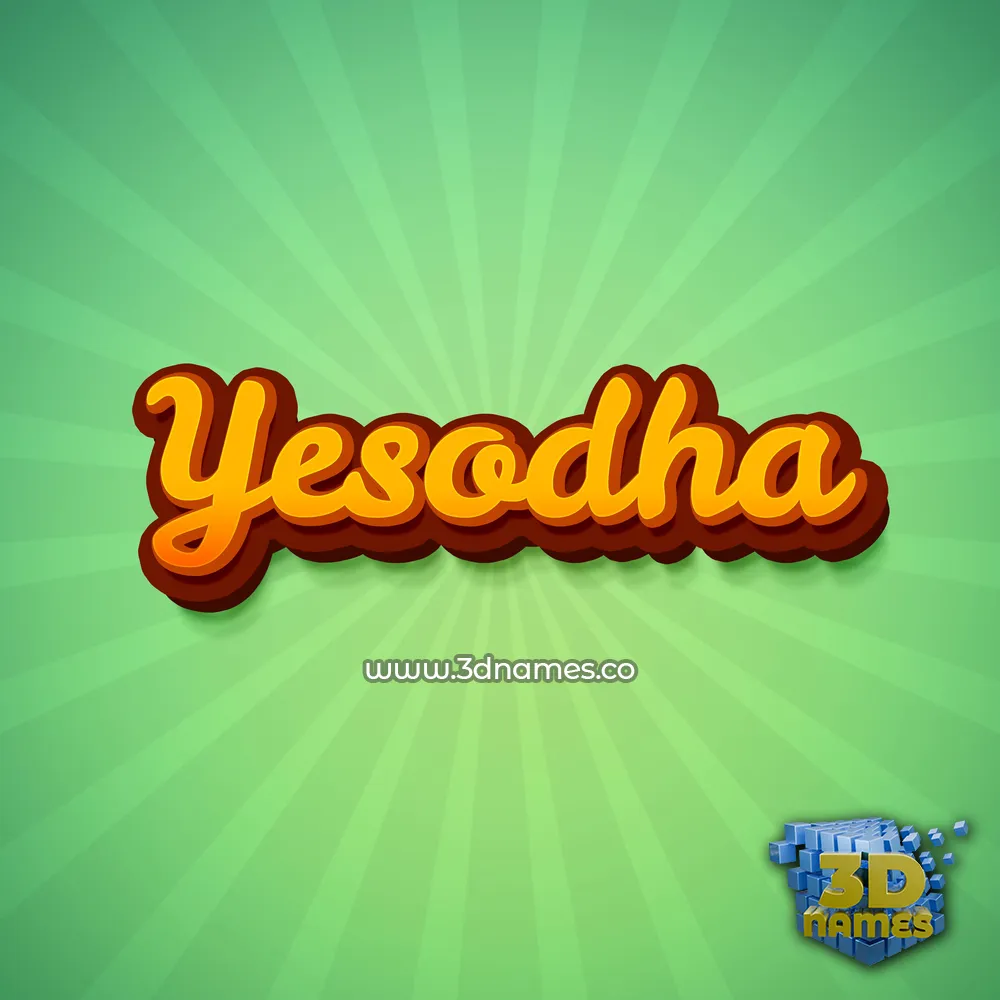 yesodha in Green Rays style - 3D name wallpaper