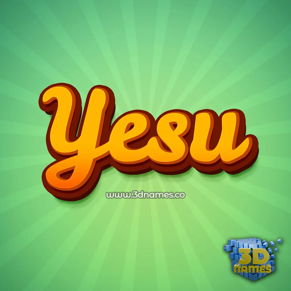 yesu in Green Rays style - 3D name wallpaper