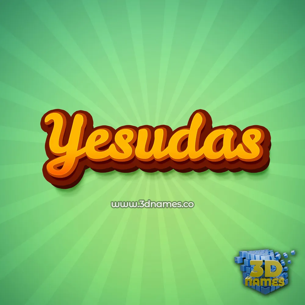 yesudas in Green Rays style - 3D name wallpaper