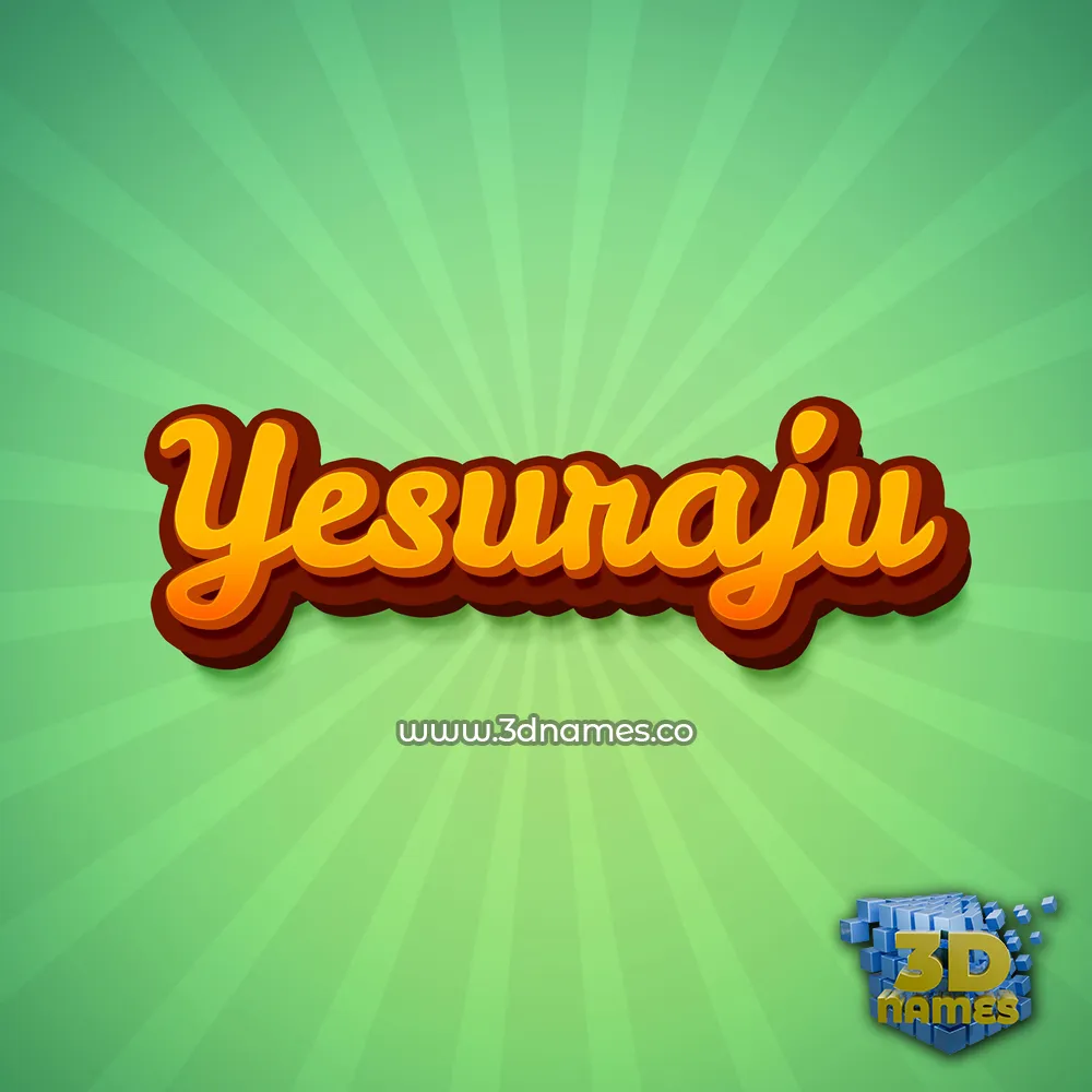 yesuraju in Green Rays style - 3D name wallpaper