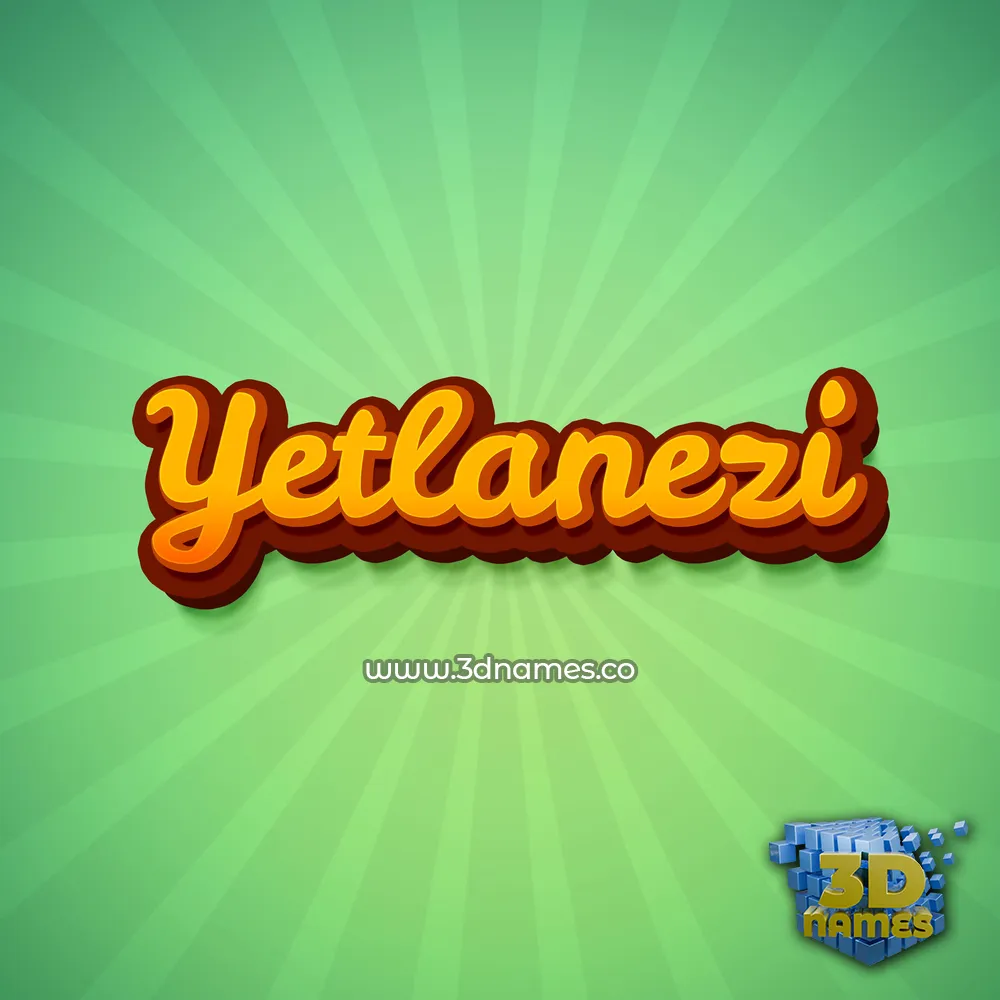 yetlanezi in Green Rays style - 3D name wallpaper