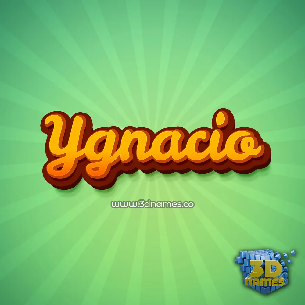 ygnacio in Green Rays style - 3D name wallpaper
