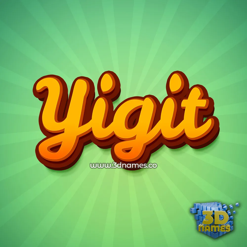 yigit in Green Rays style - 3D name wallpaper