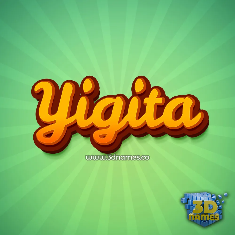 yigita in Green Rays style - 3D name wallpaper