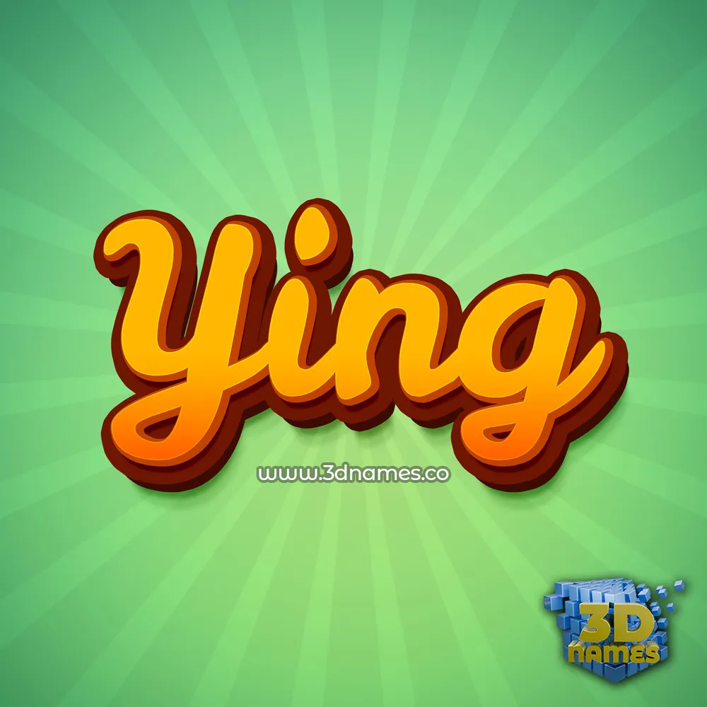 ying in Green Rays style - 3D name wallpaper