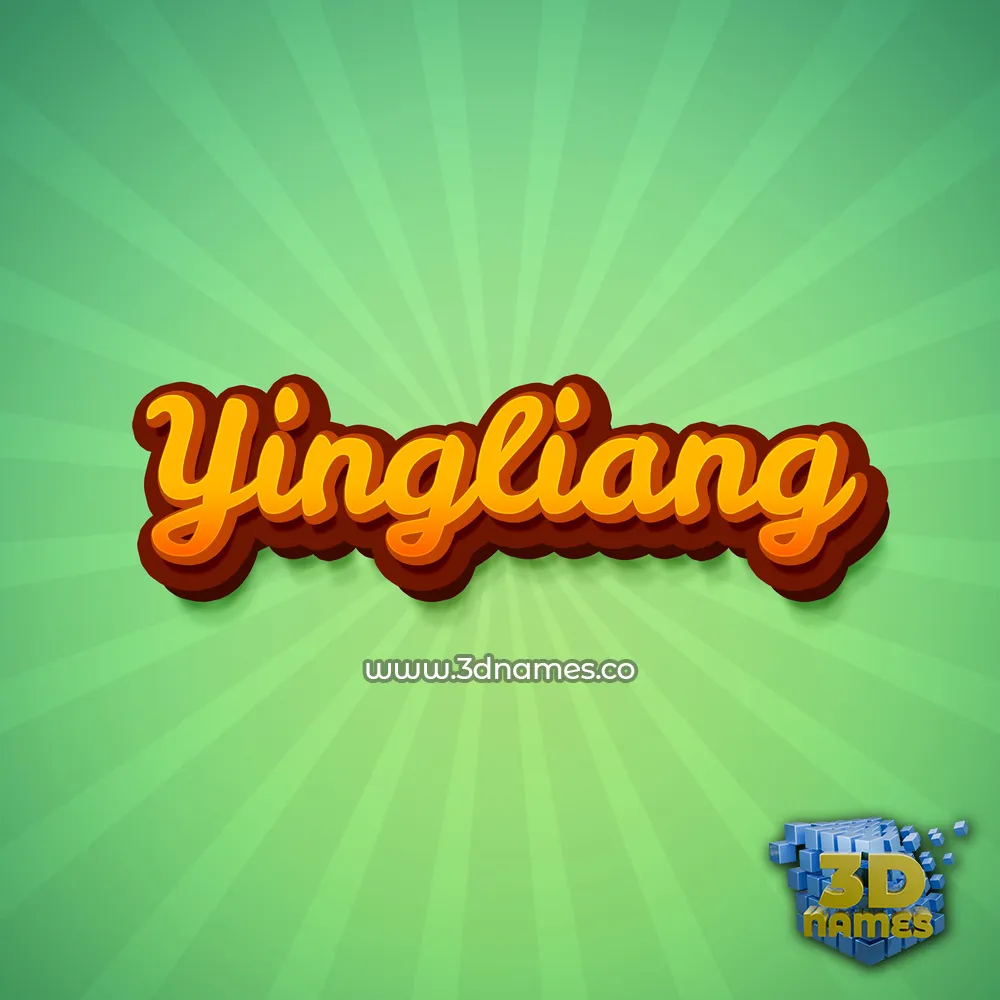 yingliang in Green Rays style - 3D name wallpaper