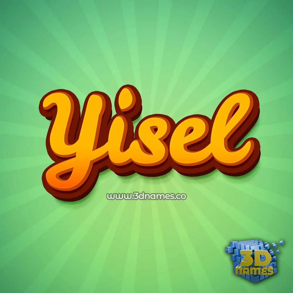 yisel in Green Rays style - 3D name wallpaper