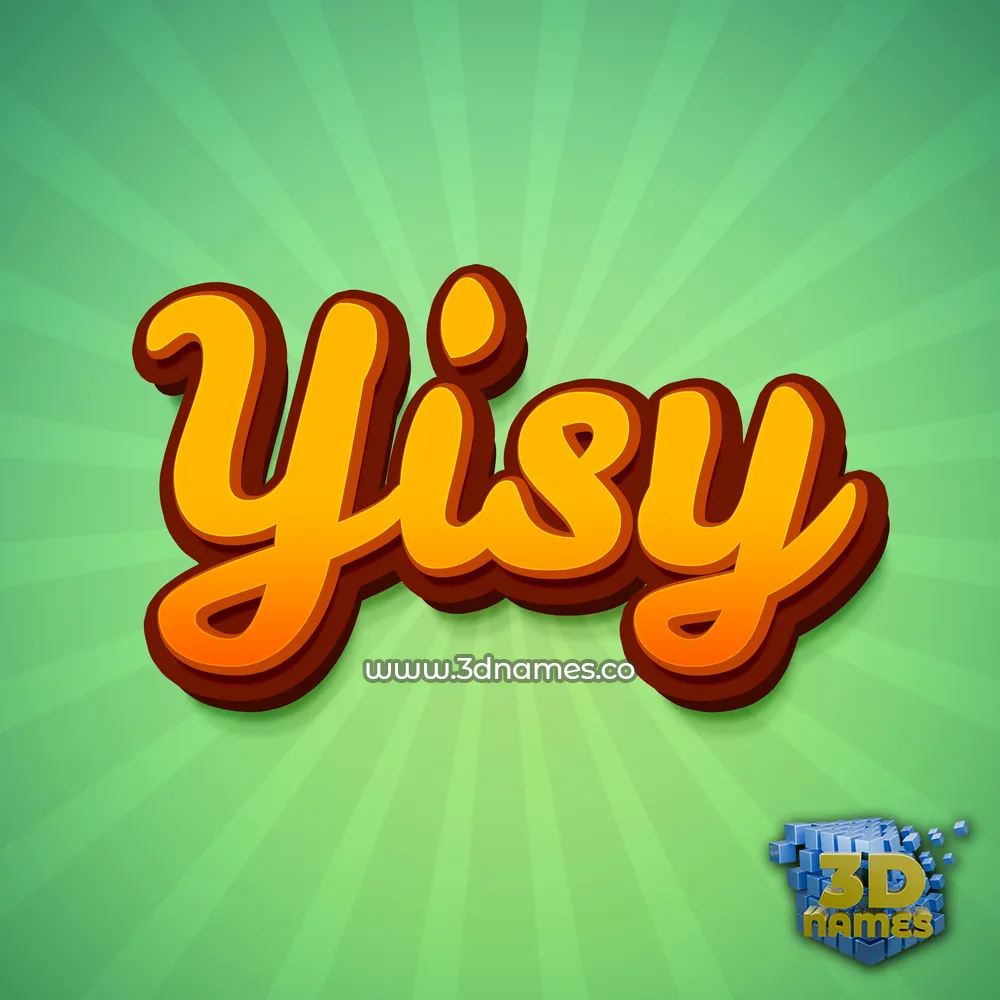 yisy in Green Rays style - 3D name wallpaper