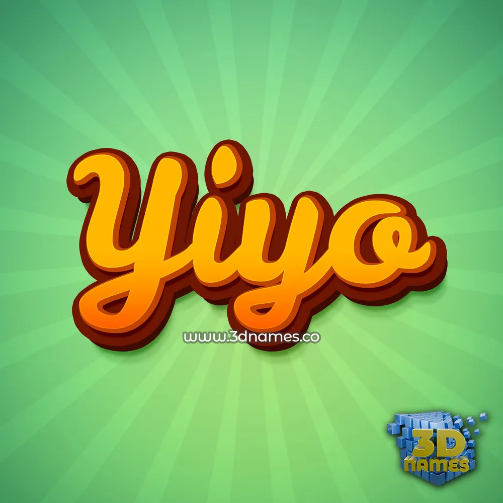 yiyo in Green Rays style - 3D name wallpaper