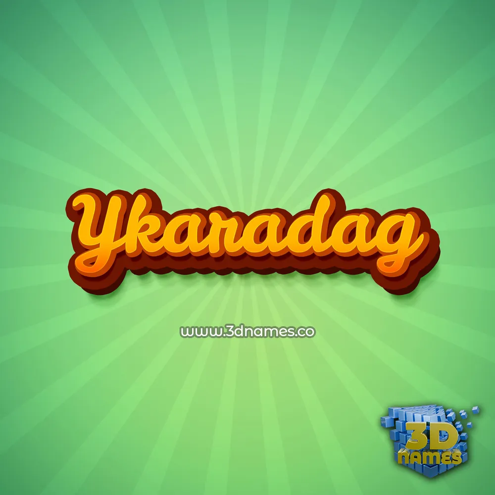 ykaradag in Green Rays style - 3D name wallpaper