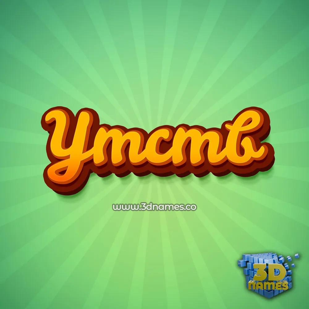 ymcmb in Green Rays style - 3D name wallpaper