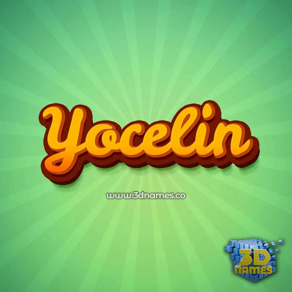 yocelin in Green Rays style - 3D name wallpaper