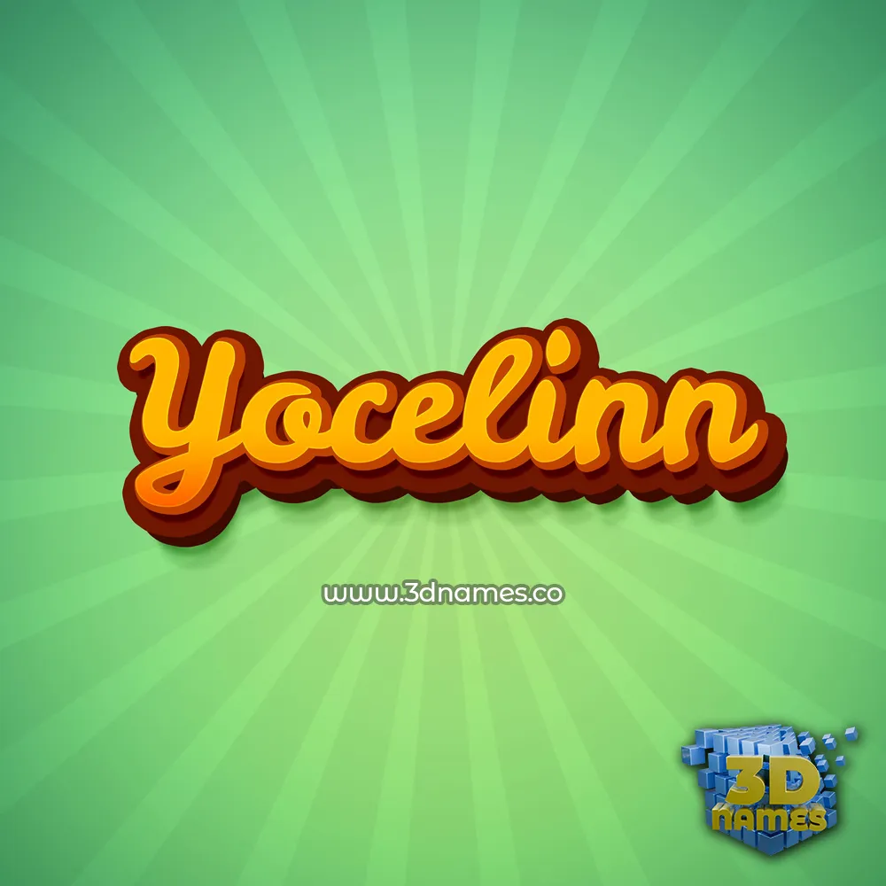 yocelinn in Green Rays style - 3D name wallpaper